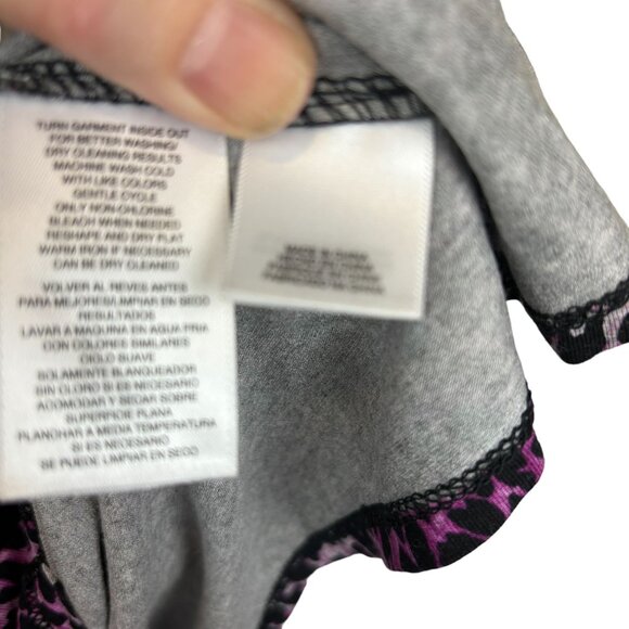 RACHEL Rachel Roy blouse, size 2X, cold shoulder, asymmetric hem, leopard print - Picture 9 of 12